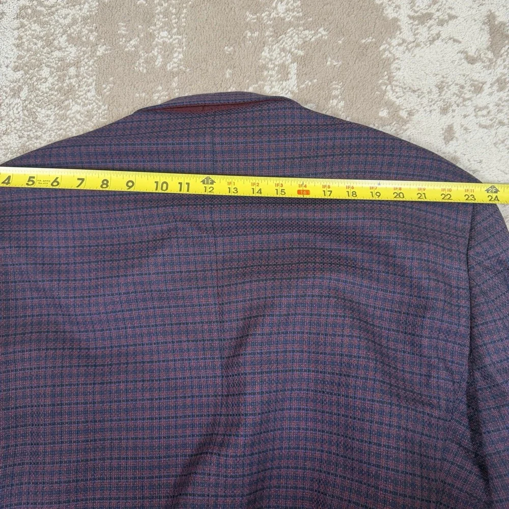 Joseph Abboud Blazer Mens 54R Check 2 Button Sports Coat Jacket Old Money